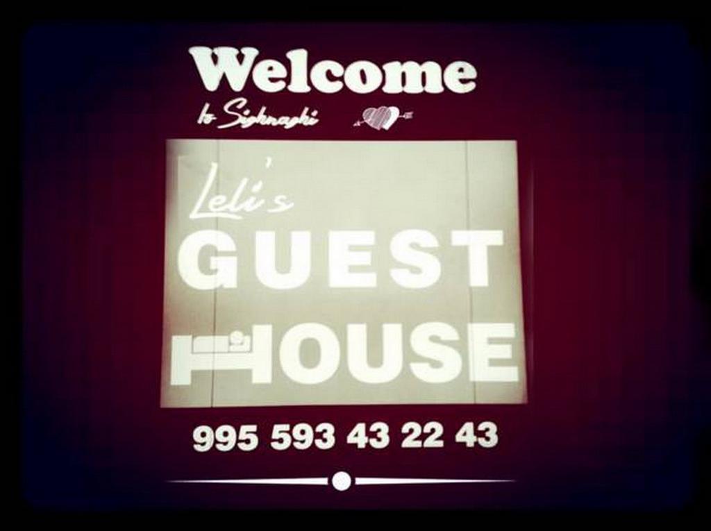 Lelis Guest House Sighnaghi Extérieur photo